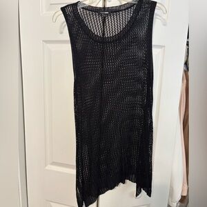 Fashion Nova Black Mesh Top Size 1X